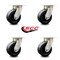 Service Caster 5 Inch Kingpinless Polyolefin Wheel Swivel Top Plate Caster SCC, 4PK SCC-KP30S520-POR-4 - alternate 4